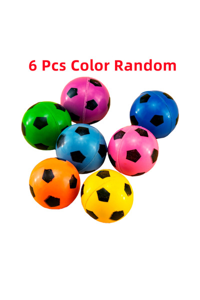 Choice ٦ قطع عشوائية من كرات كرة القدم المطاطية الصغيرة الملونة، مقاس ٣٠ مم، ...