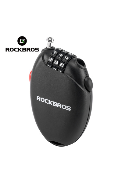 ROCKBROS قفل دراجة TL0956 مضاد للسرقة، محمول وخفيف الوزن، مزود بقفل سلكي برقم...
