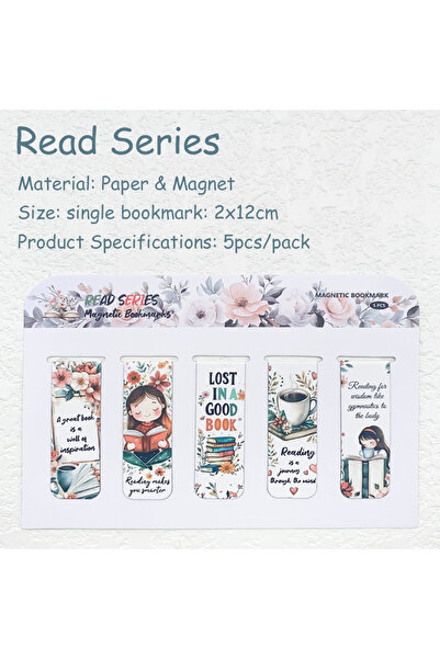 Choice 5pcs 5pcs Read Series Magnetic Bookmarks Reading Books Annotated Schoo...