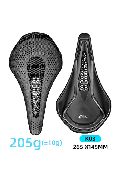 Choice سرج دراجة K03 ثلاثي الأبعاد من RYET Ultra مصنوع بالكامل من ألياف الكرب...