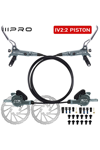 Choice طقم فرامل هيدروليكية للدراجات من التيتانيوم IIIPRO IV2، طقم فرامل قرصي...