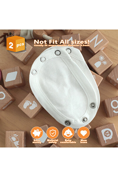 Choice موسع ملابس الأطفال الرضع (قطعتان، 2/4/6/8/10 قطع) - أبيض - مناسب للأول...