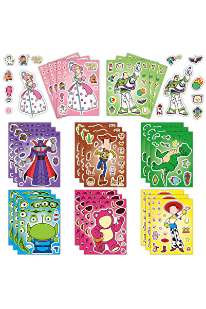 Choice 16 ورقة 8/16 ورقة ملصقات أحجية ديزني توي ستوري اللطيفة، شخصيات كرتونية...