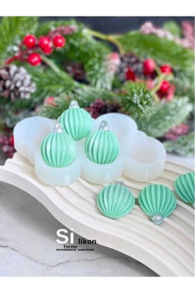 silikonForms Комплект от 6 коледни топки за плесени