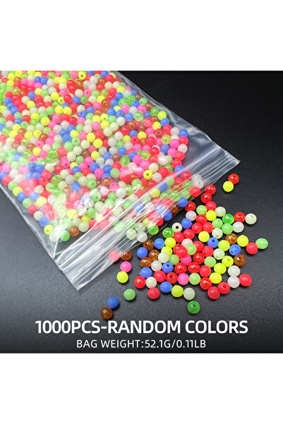 Choice خرز صيد بألوان متنوعة، 1000 قطعة/كيس، خرز بلاستيكي بيضاوي، مجموعة متنو...