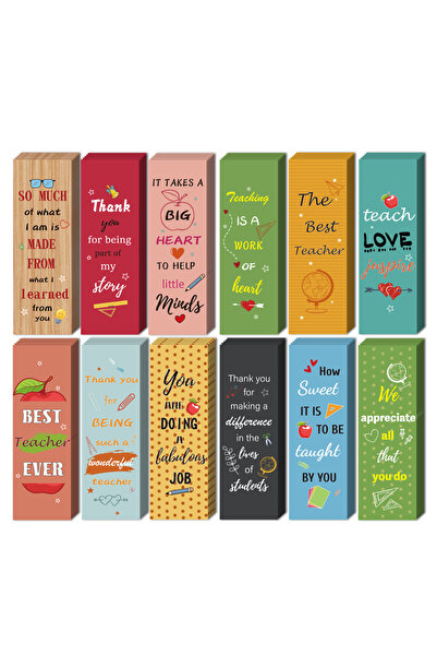 Choice مجموعة من 24 قطعة من فواصل الكتب الملونة للمعلمين، هدايا تقدير للمعلمين بالجملة، هدايا شكر من الطلاب