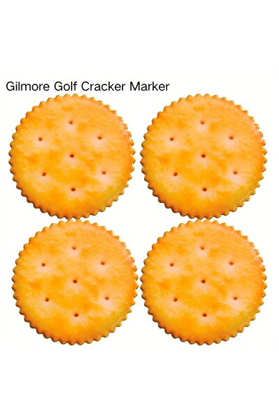 Choice Yellow 4 pack Gilmore Cracker Golf Ball Markers, Premium Golf Accessories & Funny Golf Gifts for Men