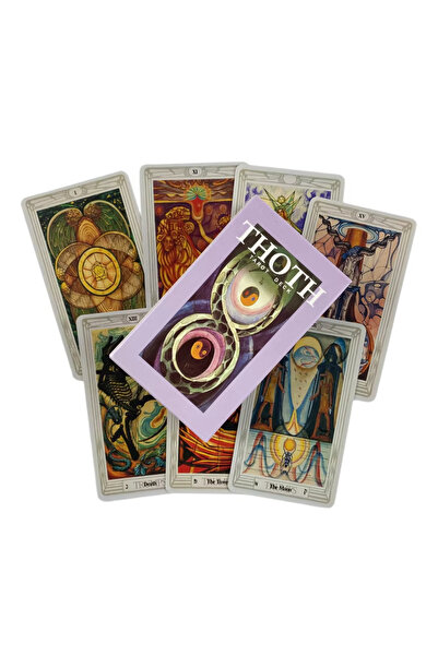 Choice ١٥٣ بطاقة تاروت ثوث، مجموعة من ٧٨ بطاقة أوراكل، إصدار إنجليزي للتنبؤ، ألعاب لوحية