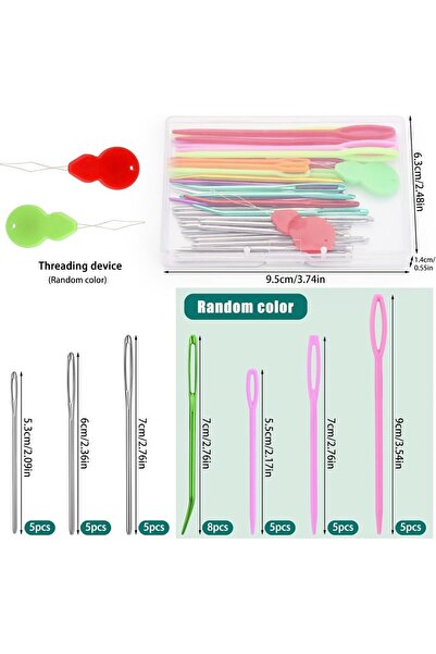 Choice مجموعة إبر حياكة خيوط من إيمازي، 40 قطعة، تتضمن إبر كروشيه وحياكة للخي...