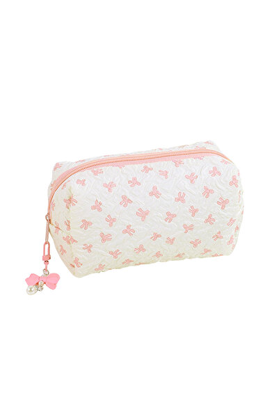 Choice pink 1pc Bow Tie Pattern Pencil Case, Creative Butterfly Tie Zipper Pe...