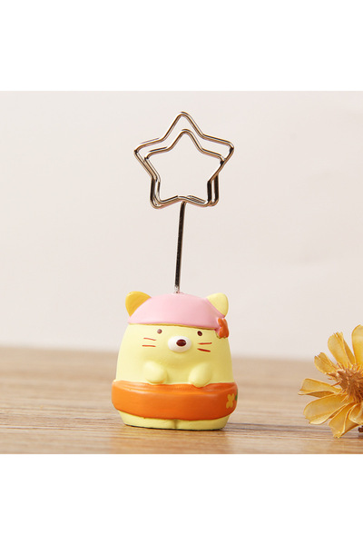 Choice حامل رسائل من الراتنج بتصميم حيواني لطيف ومبتكر، ديكور مكتبي، زينة لطي...