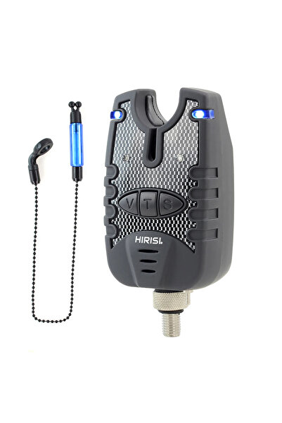 HIRISI BLUE 1+1Carp Fishing Alarm and Swinger Set 4 Color LED Fishing Bite Al...