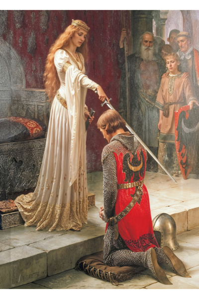 begovart لغز خشبي (MDF) مكون من 1000 قطعة من سلسلة The Accolade Kral Arthur'a...