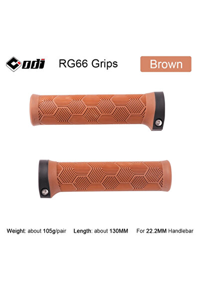 Choice مقابض دراجة هوائية براون-RG66 ODI RG66 قابلة للتثبيت، مقاس 22.2 مم، ما...