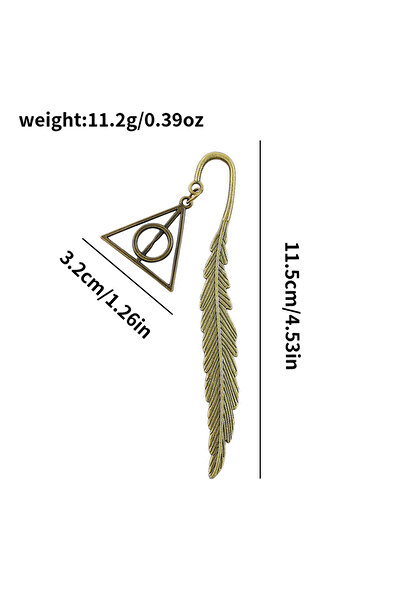 Miniso SQ1558 قطعة واحدة، فاصل كتب على شكل ريشة هاري بوتر، الكرة الذهبية، قلا...