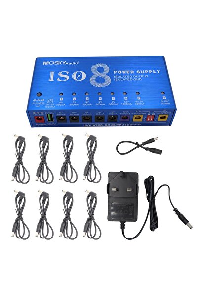 Choice مزود طاقة دواسة MOSKY ISO-8 بمقبس بريطاني مع حماية مستقلة من قصر الدائ...