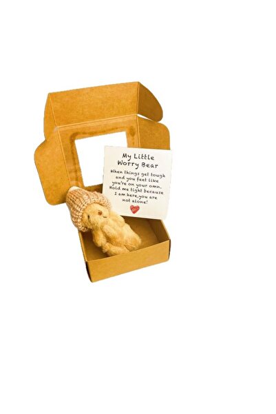 Choice مجموعة واحدة من دمية دب القلق القطيفة الصغيرة الحجم باللون البني الفات...