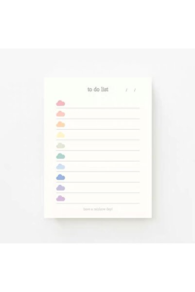 Choice 1 50 Pages/book, Ins Korean Style Colored Clouds Non-sticky Note Book ...