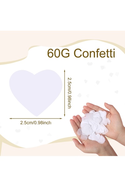 Choice النمط 1، 60 غرام من مناديل ورقية بيضاء مزينة بقصاصات ورقية على شكل قلو...