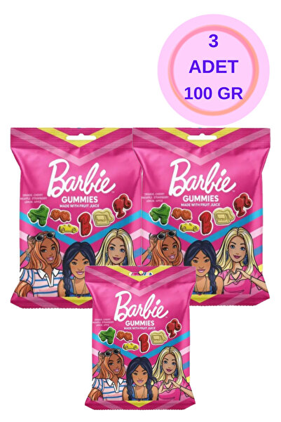 Pofika Barbie Gummıes Jelly Figürlü Meyve Aromalı Eşya Şeklinde Yumuşak Şeker...