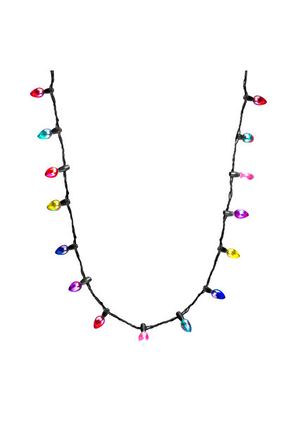 Choice قطعة واحدة من أضواء عيد الميلاد، قطعة واحدة من أضواء عيد الميلاد الصغيرة الوامضة، قلادة تنكرية، 8 مصابيح LED ليلية