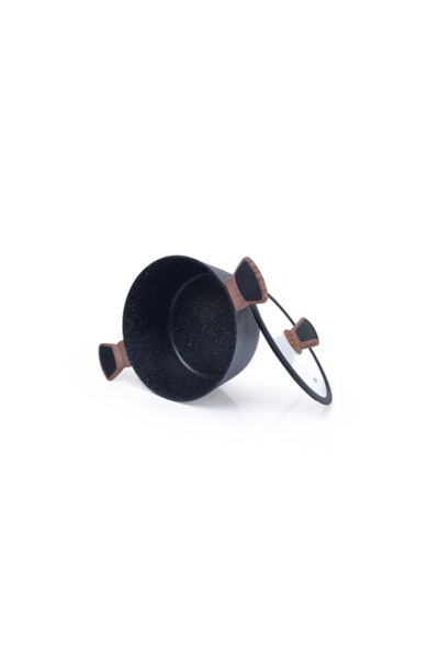 Fissman -Diamond pot, aluminum, 24x12 cm, black/brown