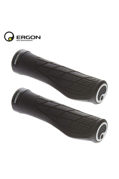 Choice مقابض دراجة جبلية مريحة من إرجون GA3 باللون الأسود، توفر الراحة ودعمًا للمعصم أثناء ركوب الدراجات الجبلية على الطرق الوعرة، مانعة للانزلاق.