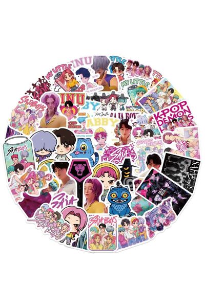 Miniso MULTI 50pcs K-POP DEMON HUNTERS HUNTR/X saja boys Stickers Phone Guita...
