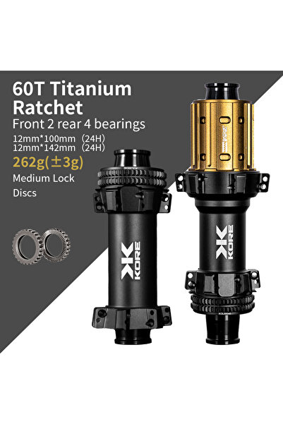 Choice Titanium One Pair KORE Bearings Hubset For Road Bicycle Ratchet Thru -...