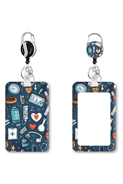 Choice حامل بطاقة تعريف للممرضين الطبيين مزود ببكرة قابلة للسحب، وحامل بطاقة هوية للعمل مزود بمشبك ثقيل...