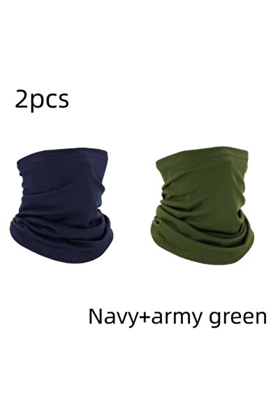 Choice One Size as shown 1/2PCS Men Windproof Neck Gaiter Elastic Tube Scarf ...