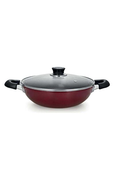 ROYALFORD Wok Pan With Glass Lid, 30 cm - PFOA Free 3-Layer Non-Stick Aluminium