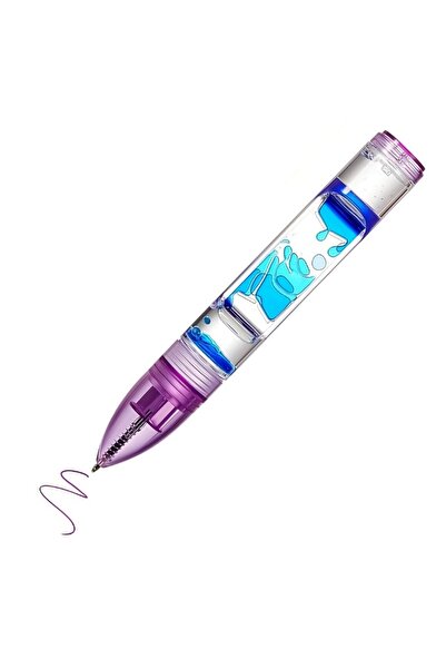 Choice قلم حبر جاف سائل قابل للسحب، لون بنفسجي، قطعة واحدة، متوفر بستة ألوان،...