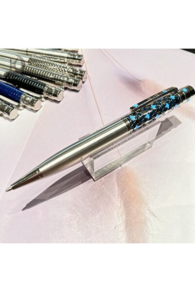 Choice قلم حبر جاف معدني فاخر إبداعي أزرق فاتح مقاوم للتآكل، قطعة واحدة، رقم ...