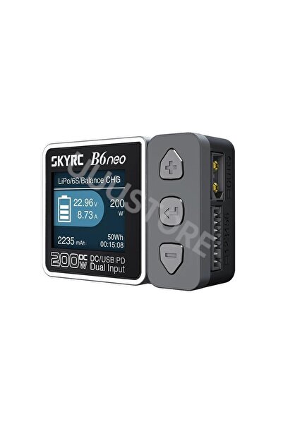 Choice شاحن ذكي رمادي اللون SKYRC B6 NEO B6NEO DC بقدرة 200 واط وPD بقدرة 80 ...