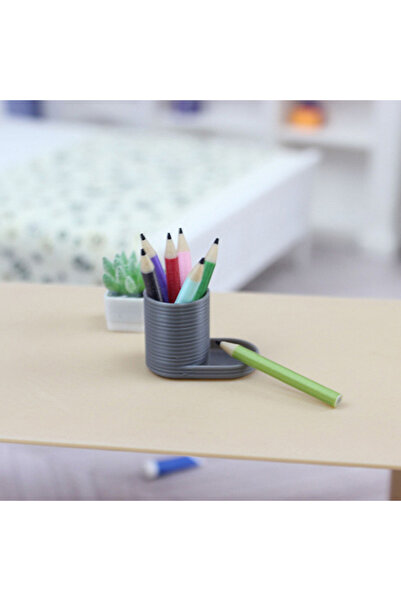 Choice مجموعة واحدة، مقاس واحد، 1:12، حامل أقلام مصغر لبيت الدمى + 6 أقلام تل...