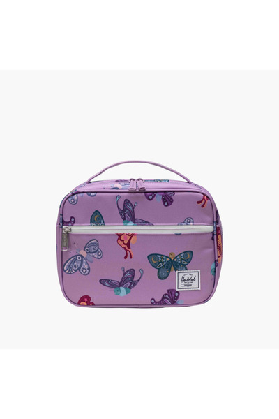 Herschel Supply Co. حقيبة غداء من هيرشل سابلاي كو بنقشة الفراشات مع سحاب إغلاق