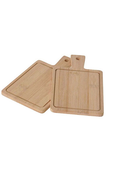 Koopman International Set de 2 mini tocătoare cu mâner Koopman International, bambus, 19 cm, maro, dreptunghiulare