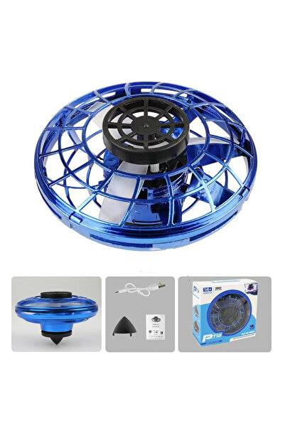 Choice طائرة دوارة زرقاء اللون، قطعة واحدة، مناسبة للمراهقين، على شكل طبق طائ...