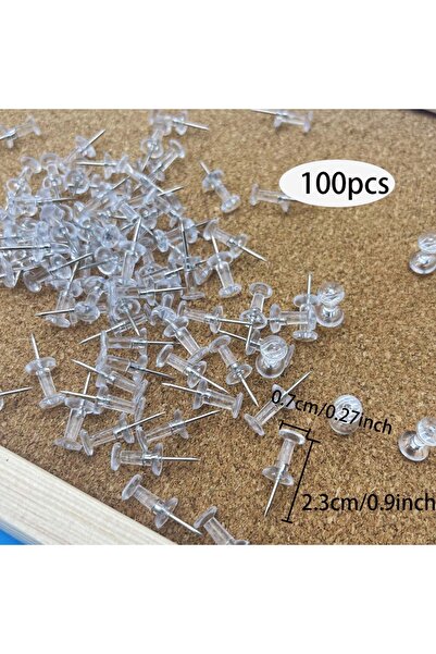 Choice 100 قطعة، 20/50/100 قطعة، دبابيس ضغط شفافة مع علبة بلاستيكية، للمنزل و...