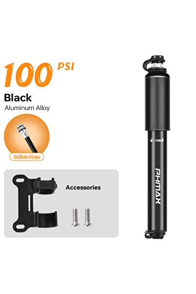 Choice مضخة هواء صغيرة للدراجات الهوائية P-DQT-1301 PHMAX بقوة 100 رطل لكل بو...