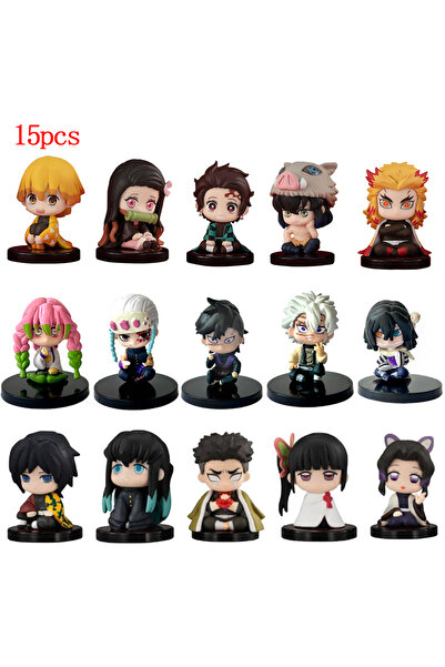 Choice3 بانداي، 15 قطعة، إصدار Q، دمية شبح جالس من سلسلة قاتل الشياطين، تانجي...