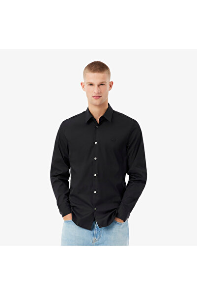 Lacoste قميص بوبلين مطاطي قصة ضيقة - CH5253-00-031