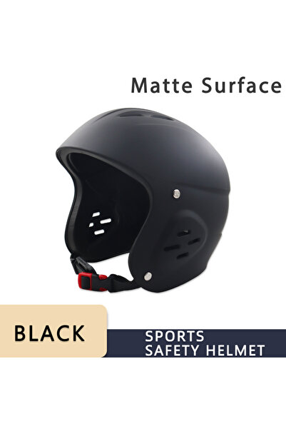 Choice خوذة إنقاذ مائية خارجية سوداء غير لامعة، مقاومة للصدمات، مزودة بفتحات ...