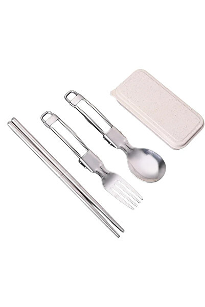 Choice Beige 304 Stainless Steel Solding spoon Creative Tableware Outdoor Por...