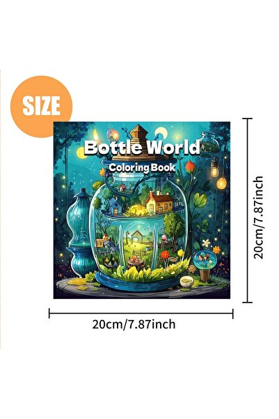Choice كتاب تلوين عالم الزجاجات X1-1066، ٢٤ صفحة، هدية مثالية لحفلات أعياد الميلاد، لتخفيف التوتر وقضاء الوقت، ورسم الجرافيتي.