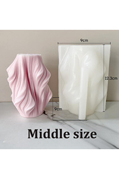 Choice قالب سيليكون كبير الحجم، لون عشوائي، لصنع شموع عمودية غير منتظمة الشكل...