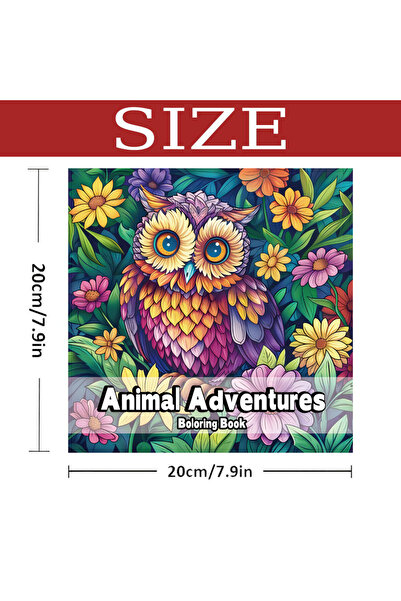 Choice كتاب تلوين مغامرات الحيوانات 390: رسومات خطية لطيفة ورسومات للحياة البرية، صور مريحة للكبار