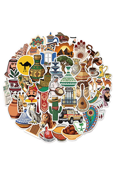Choice ٥٠ قطعة من ملصقات الزينة بنمط الفن الشرقي، يمكنك صنعها بنفسك، للأمتعة،...