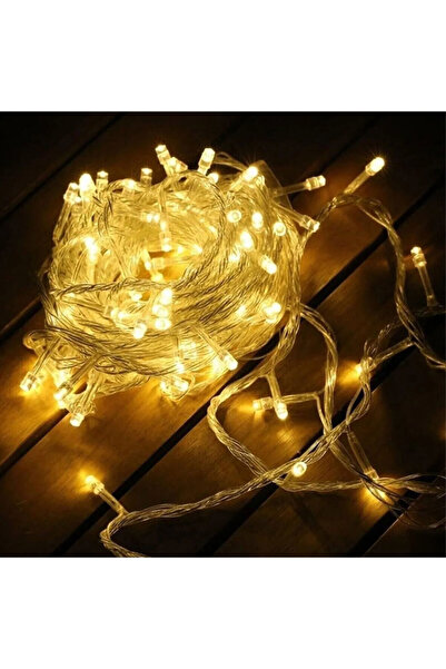 Skygo Yılbaşı Aydınlatması 100 LED Perde Hortum Sıcak Beyaz Işık - 10 Metre D...